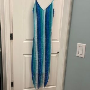 RARE LIKE NEW Zara Stripe Sequin Maxi Dress